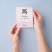 BUDGET Moderne QR Scanning Code Wedding nodigt uit Flyer (Hand)