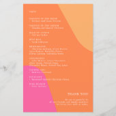 Budget moderne rétro programme de mariage modèle (Dos)