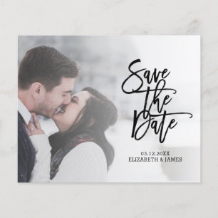BUDGET Moderne Rustic Save the Date Photo Flyer