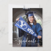 Budget Moderne Script Graduation Faire-part photo (Devant)