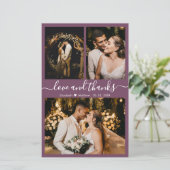 Budget Moderne Script Mariage photo Carte de remer (Debout devant)