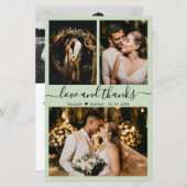 Budget Moderne Script Mariage photo Carte de remer (Devant / Derrière)