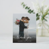 Budget Moderne Script Mariage photo Carte de remer (Debout devant)
