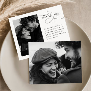 Budget Moderne Script Mariage Photo Carte de remer