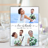 Budget Moderne Script Mariage photo Carte de remer
