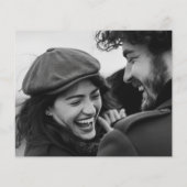 Budget Moderne Script Mariage Photo Carte de remer (Dos)