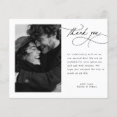 Budget Moderne Script Mariage Photo Carte de remer (Devant)