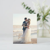 Budget Moderne Script Mariage Photo Merci Cartes (Debout devant)