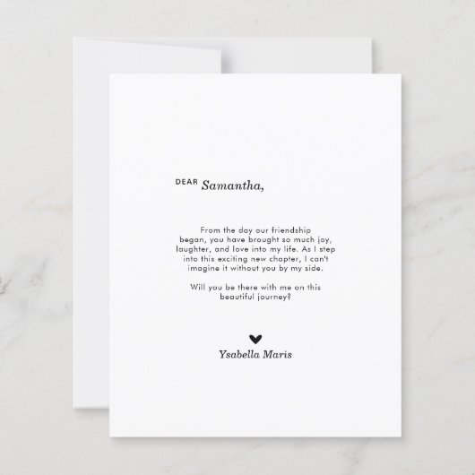 Budget Moderne Serez-Vous Mon Carte photo D'Épouse (Dos)