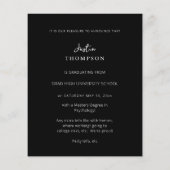 Budget Moderne Side Photo Afstuderen - zwart (Achterkant)