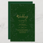 BUDGET Moderne Tuin Bladeren Trouw Uitnodiging A9 (Voorkant / Achterkant)