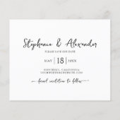 Budget Moderne Typografie 2 Foto Save the Date Flyer (Achterkant)