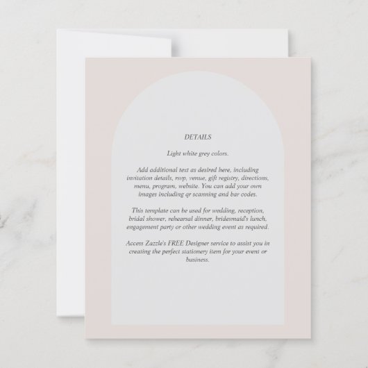 Budget Moderne Typografie Arch Minimalistische Bru (Achterkant)