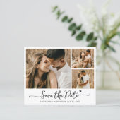 Budget Moderne Typografie Collage Save the Date (Staand voorkant)