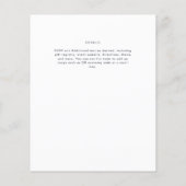 BUDGET Moderne typografie Eenvoudige trouwkaart (Achterkant)