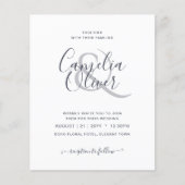 BUDGET Moderne typografie Eenvoudige trouwkaart (Voorkant)