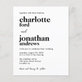 Budget Moderne Typografie QR Code Foto Bruiloft (Voorkant)