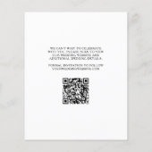 Budget Moderne Typografie QR Code Save the Date Flyer (Achterkant)