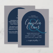 BUDGET Moderne Typografische Arch Minimalist Wedde (Voorkant / Achterkant)