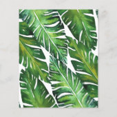 Budget Moderne Vert Feuille Tropical Mariage (Dos)