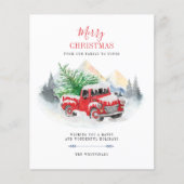 Budget Moderne Vroege Kerst Red Truck Buffalo (Voorkant)