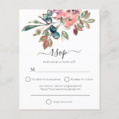 Budget Moderne Waterverf Roze Florals Bindende RSV (Voorkant)