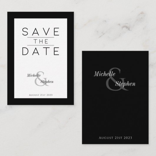 budget monochrome plat Enregistrer la carte de dat (Devant / Derrière)