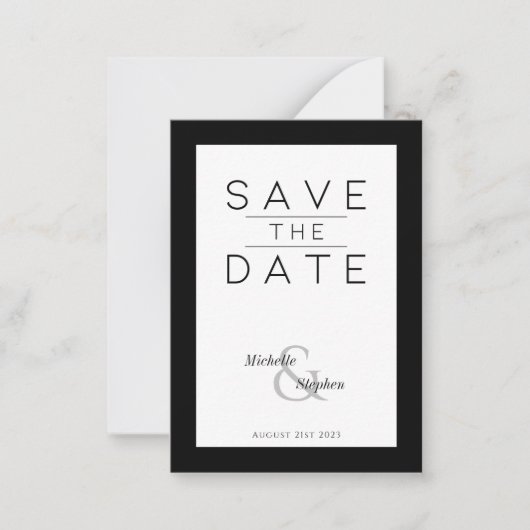 budget monochrome plat Enregistrer la carte de dat (Devant)