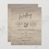 Budget Monochroom Kleurtypografie Alleen (Voorkant / Achterkant)