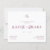 BUDGET Monogram Deep Burgundy Script Wedding (Voorkant)