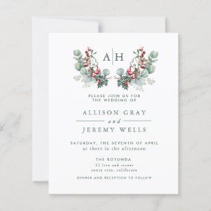 Budget Monogram Floral Weddenschap