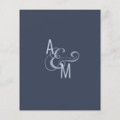 Budget Monogram Moderne Eenvoudige Weddenschap (Achterkant)