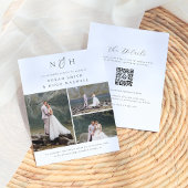 Budget Monogram QR-code 3 Foto Collage Bruiloft