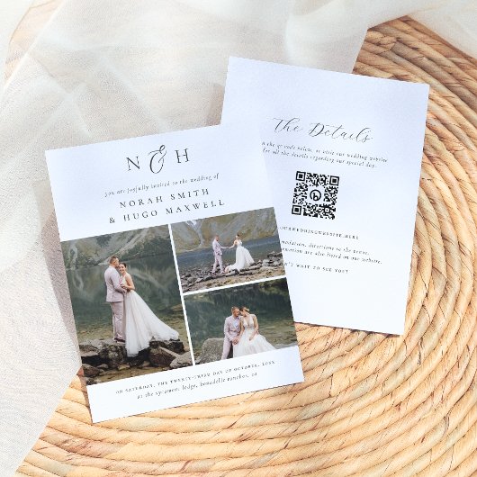 Budget Monogram QR Code 3 Fotocollage Bruiloft
