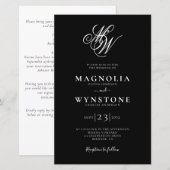 Budget Monogram QR Code Details Weddenschap (Voorkant / Achterkant)