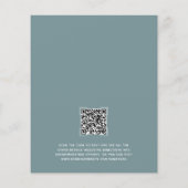 Budget Monogram QR-code Trouwuitnodiging Flyer (Achterkant)