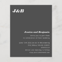 Budget Monogram zwarte Modern Weddenschap