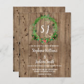 Budget Monogramc Rustic Barn Wood Winter Wedding (Voorkant / Achterkant)