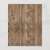 Budget Monogramc Rustic Barn Wood Winter Wedding (Achterkant)