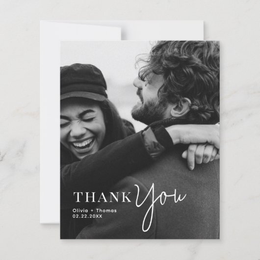 BUDGET Monogrammed Typography Script Fotobruiloft (Voorkant)