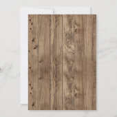 Budget Monogrammen Houten Schuur Winter Bruiloft Kaart (Achterkant)