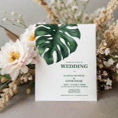 Budget Monstera Tropisch blad Trouwkaartje