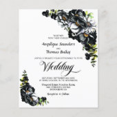 Budget Moody Black Floral White Wedding (Voorkant)