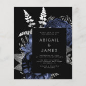 Budget Moody Bloemendecoratie Navy Zilver QR Code (Voorkant)