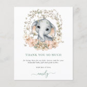 Budget Mooie Olifant Verstandige Baby Shower Bedan (Voorkant)