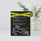 BUDGET Moord Mystery Party Uitnodiging (Staand voorkant)