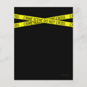 BUDGET Moord Mystery Party Uitnodiging (Achterkant)