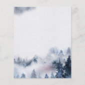 Budget Mountain Rustic paarse Wedding Invitation (Achterkant)