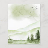 Budget Mountain Rustic Waterverf Greenery Wedding Flyer (Achterkant)