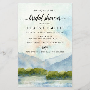 Budget Mountains Lake Bridal Shower